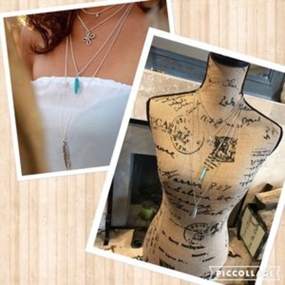 Boho 4 layer choker necklace